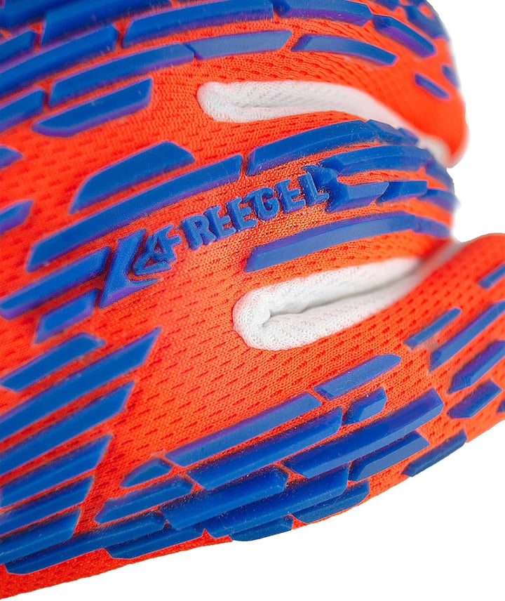 Reusch Unisex Jugend Attrakt Freegel Silver Junior Torwarthandschuh 4 orange-blau, 4 orange-blau