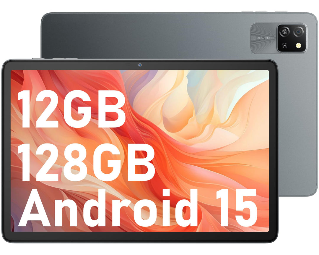 Blackview Tablet Android 15 Tab60 WiFi 10 Zoll Tablet, 12GB(4+8) RAM + 128GB ROM (2TB TF), Gaming Ta