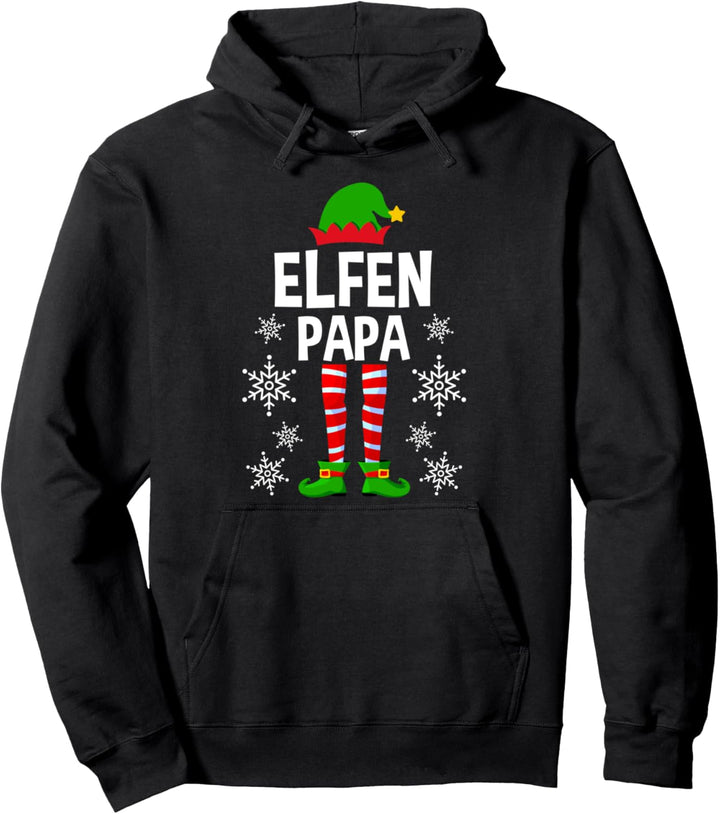 Elfen Papa Elfe Partnerlook Weihnachten Weihnachtselfe Pullover Hoodie