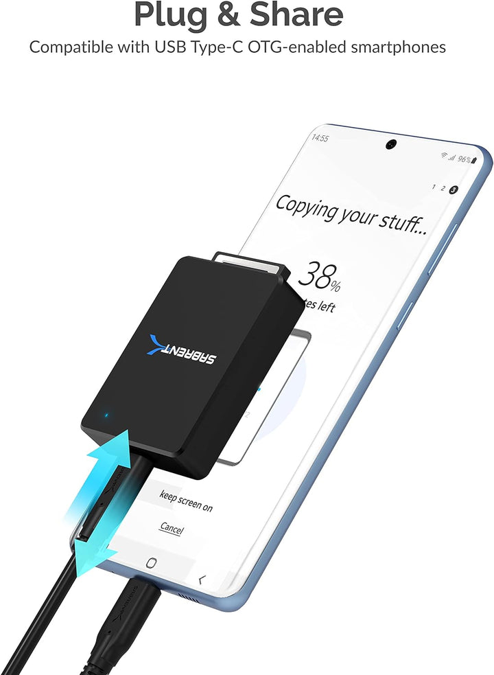 SABRENT CFexpress Typ B Kartenleser, USB 3.2 Gen 2 HIGH Speed 10 Gbit/s, Thunderbolt-kompatibel, unt