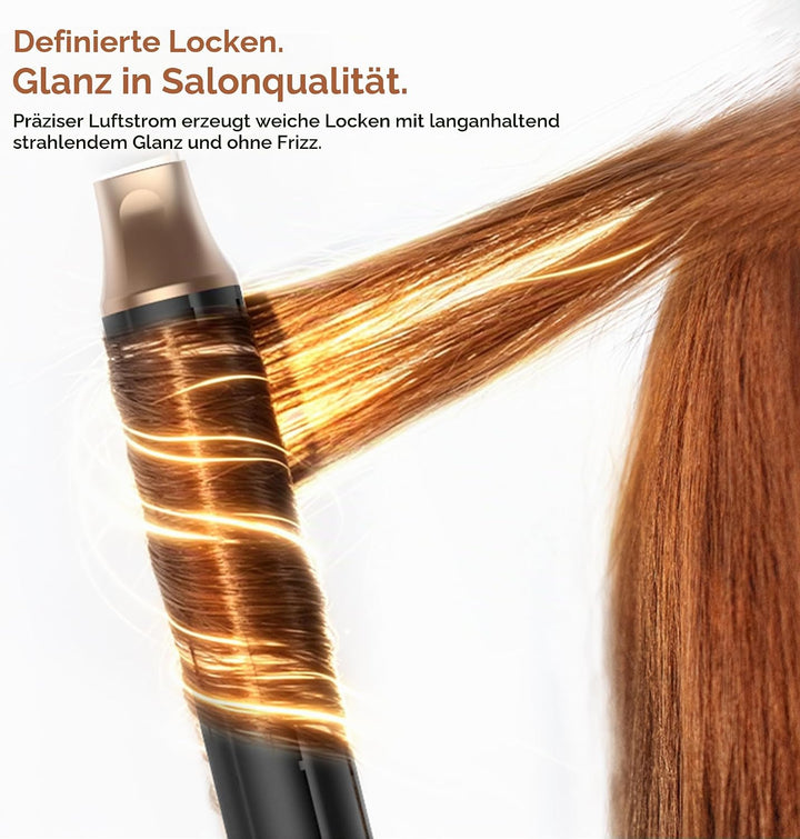 UKLISS Hairstyler 6 in 1 Air Styler Set [mit Diffusor], Pro Hair Styler Set Gold Blau, Gold Blau