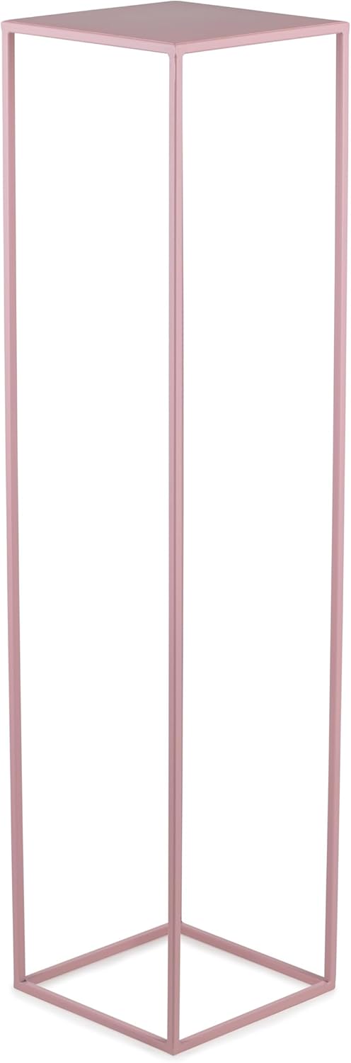HowHomely Blumenständer Metall Rosa 100 cm Hoch - Solider und Robuster Blumenhocker Metall - Pflanze