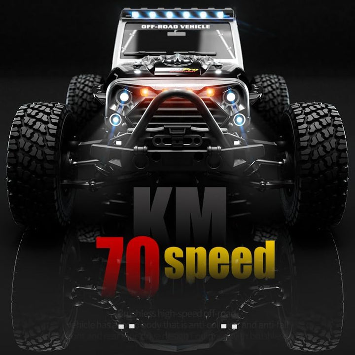 X-Verse 16103PRO Ferngesteuertes Auto Bürstenlose, 1:16 70KM/H Wasserdichtes RC Autos, 4WD All Terra