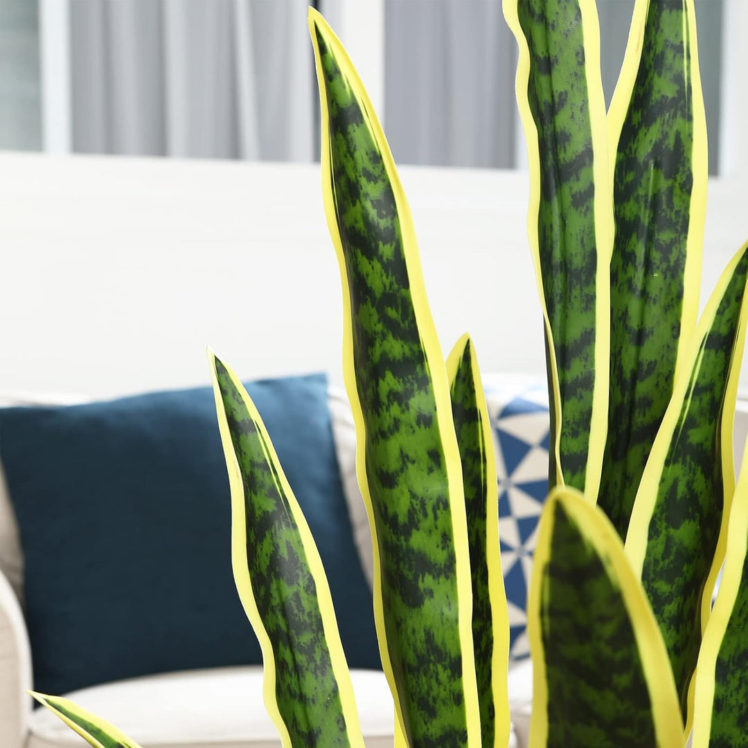 CROSOFMI Kunstpflanze Bogenhanf 110 cm Künstliche Pflanzen Gross Wie Echt Sansevieria Plastikpflanze