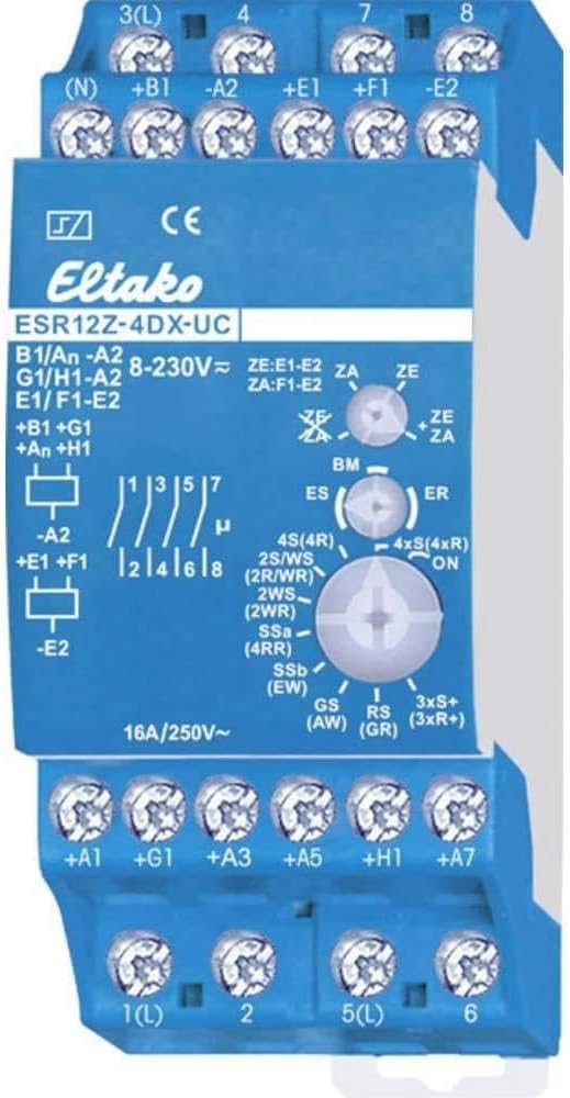 Eltako Stromstoss-Schalter Hutschiene ESR12Z-4DX-UC 4 Schliesser 230V 8A 2000W 1St.