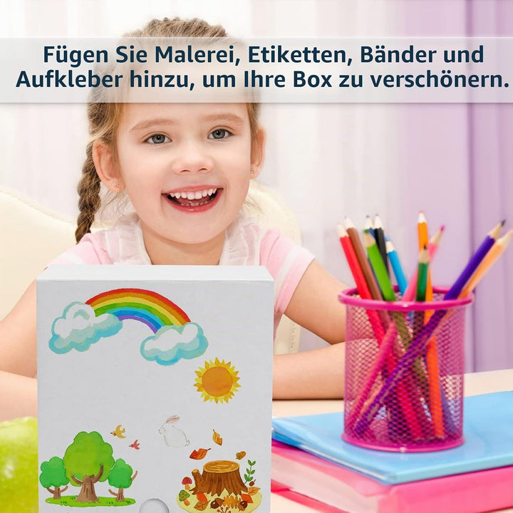 EYMPEU 20 Stück 15,3 x 15,3 x 15,3 cm Weisse Versandkarton, Kartons für kleine Gegenstände, Spielzeu