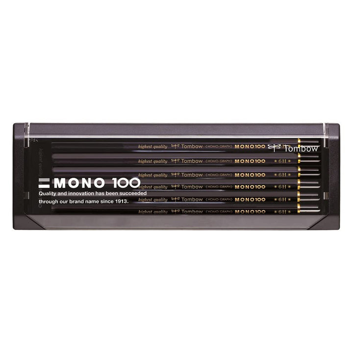 Tombow MONO-100-6H Bleistift Mono 100 Härtegrad 6H, 12-er Set, Härtegrad 6H