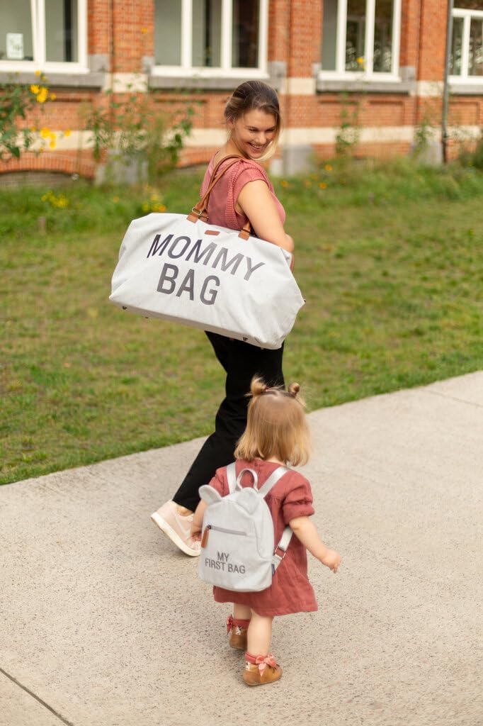 CHILDHOME, Mommy Bag, Wickeltasche, Mutterschaft, Reisetasche Jersey Grau Mommy Bag, Jersey Grau Mom