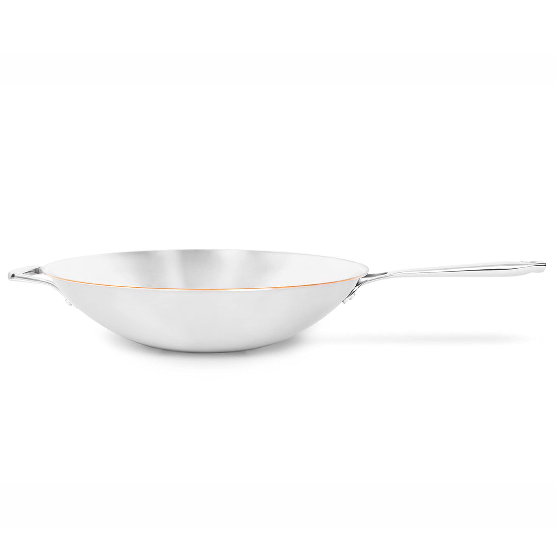 Olav Olavson® Wok Kupferpfanne mit Antihaftbeschichtung aus 5-Schicht-Material, induktions- und spül