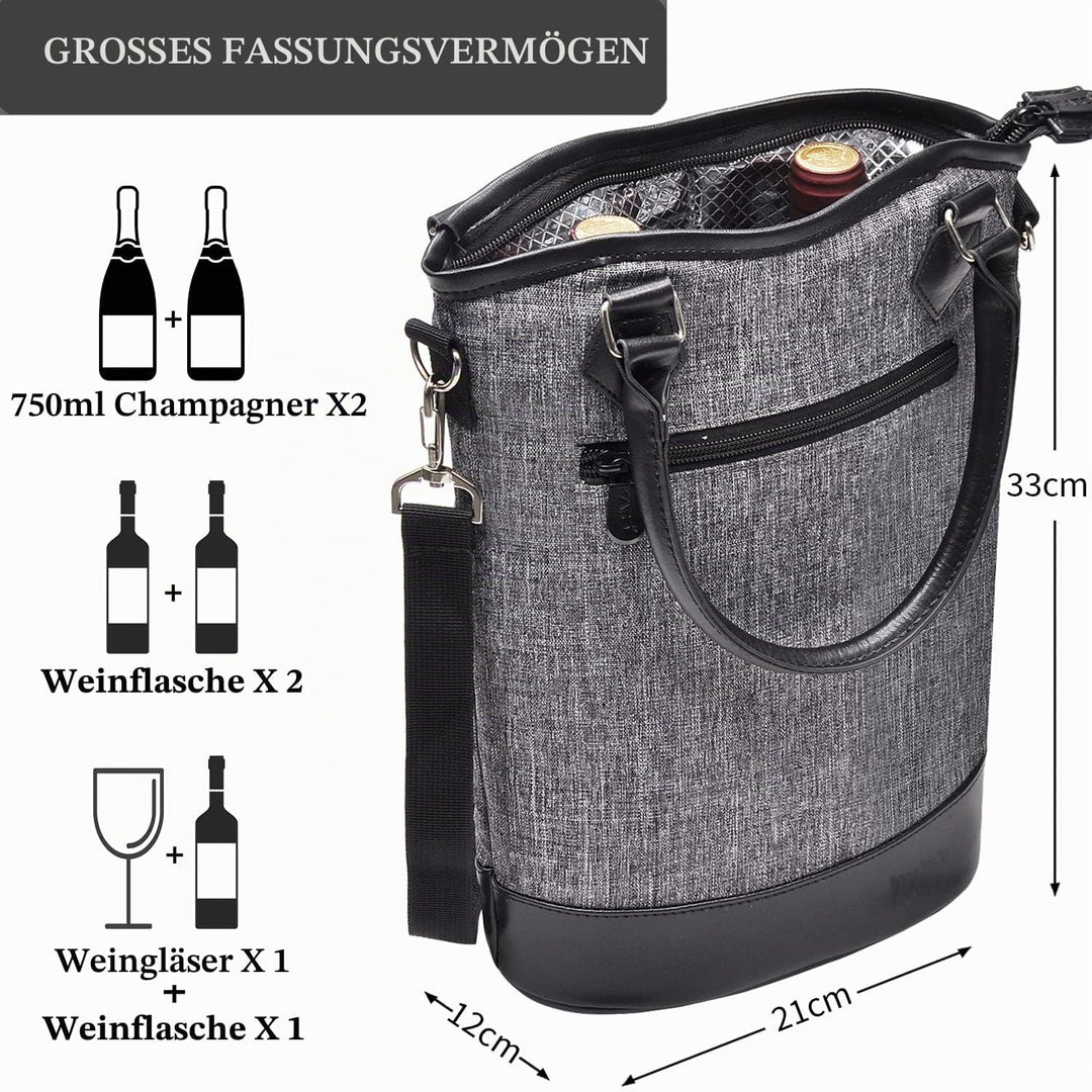 Kato Tirrinia Flaschen-kühltasche Kühltasche Flasche Flaschentasche 2 Flaschen Tasche, Isoliertasche