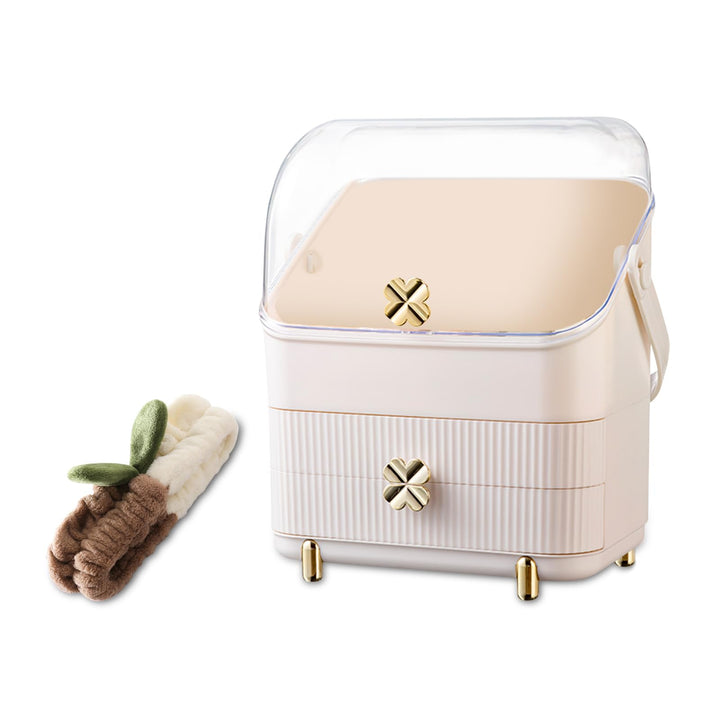 Galatée Tragbare Make Up Organizer Kosmetikbox Kosmetische Aufbewahrungs Box Mit Staubdichtem Deckel
