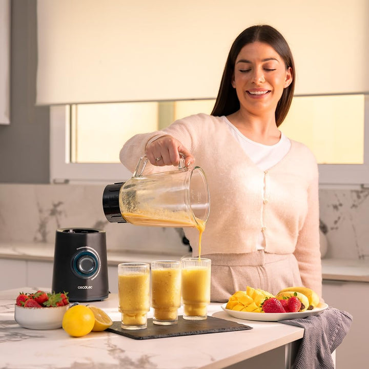 Cecotec Standmixer Power Black Titanium 2300MAX Mix Go. 2300W maximale Leistung, 1,5L Fassungsvermög