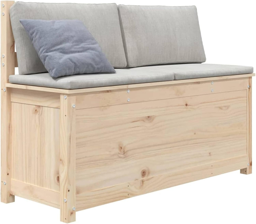 Festnight Sitzbank mit Stauraum Holz Truhenbank Holz Gartenbank Kissenbox mit Stauraum Holzbank Truh