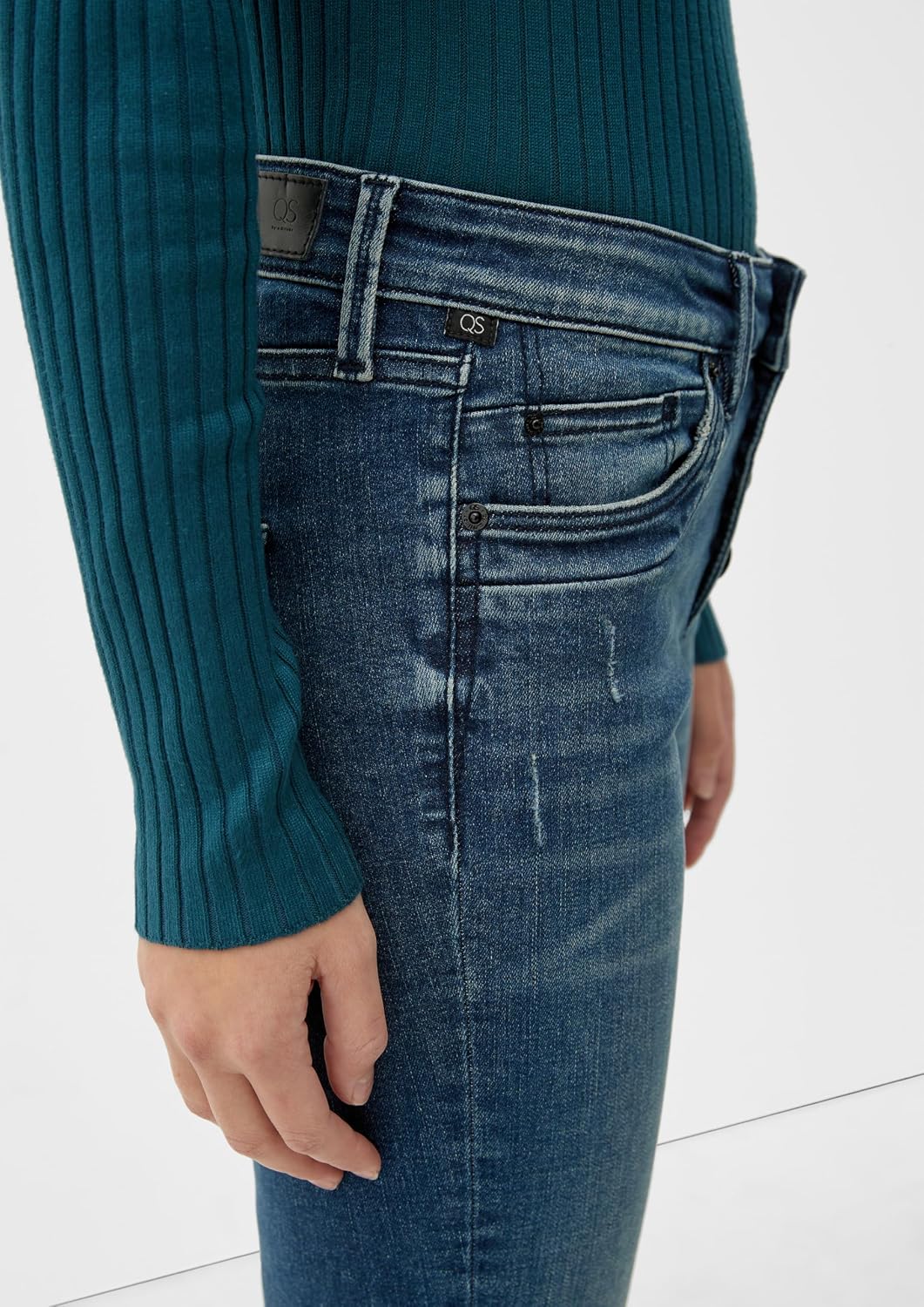 QS Damen Jeans, Fit: Sadie Skinny Leg 32W / 34L Blau, 32W / 34L Blau
