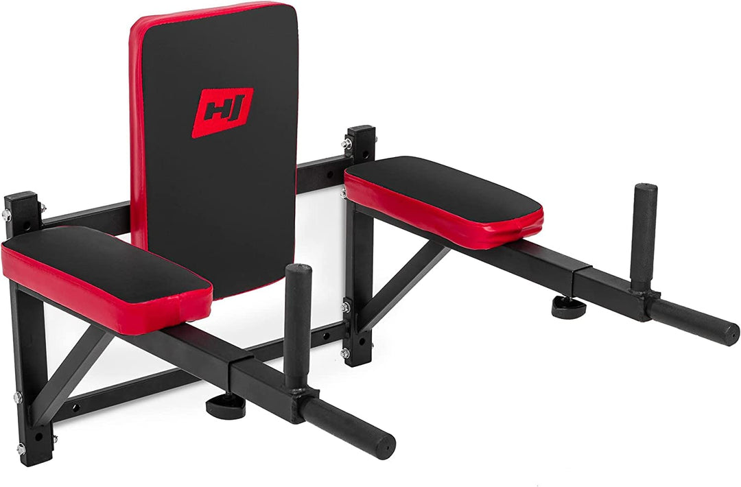 Hop-Sport Dipper Dip Barren Dip Station mit ausziehbaren Haltegriffen Bauchmuskeltrainer zur Wandbef