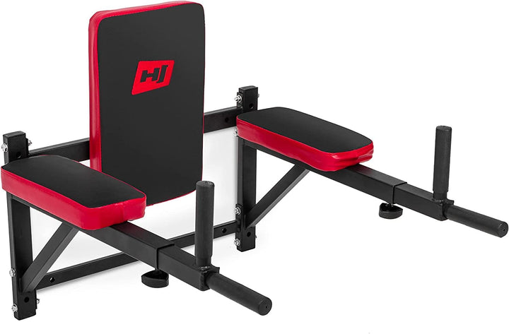 Hop-Sport Dipper Dip Barren Dip Station mit ausziehbaren Haltegriffen Bauchmuskeltrainer zur Wandbef