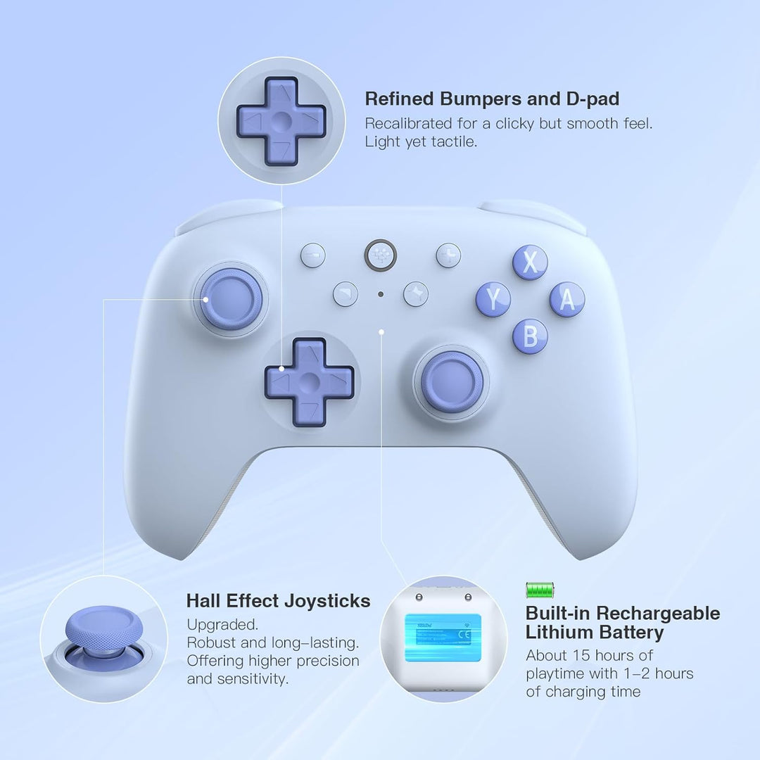 8Bitdo Ultimate 2C Bluetooth-Controller für Switch 2, Switch/OLED/Lite, Hall-Effekt-Joysticks, nicht