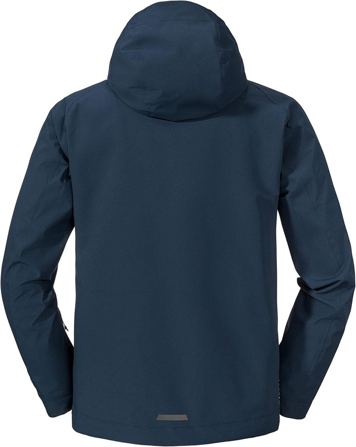 Schöffel Herren Jacket Lausanne M, Funktionsjacke mit Kapuze, wasserdichte, leichte Sommerjacke mit