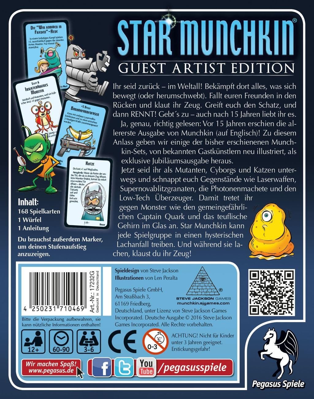 Pegasus Spiele 17232G - Star Munchkin Guest Artist Edition, Peralta-Version