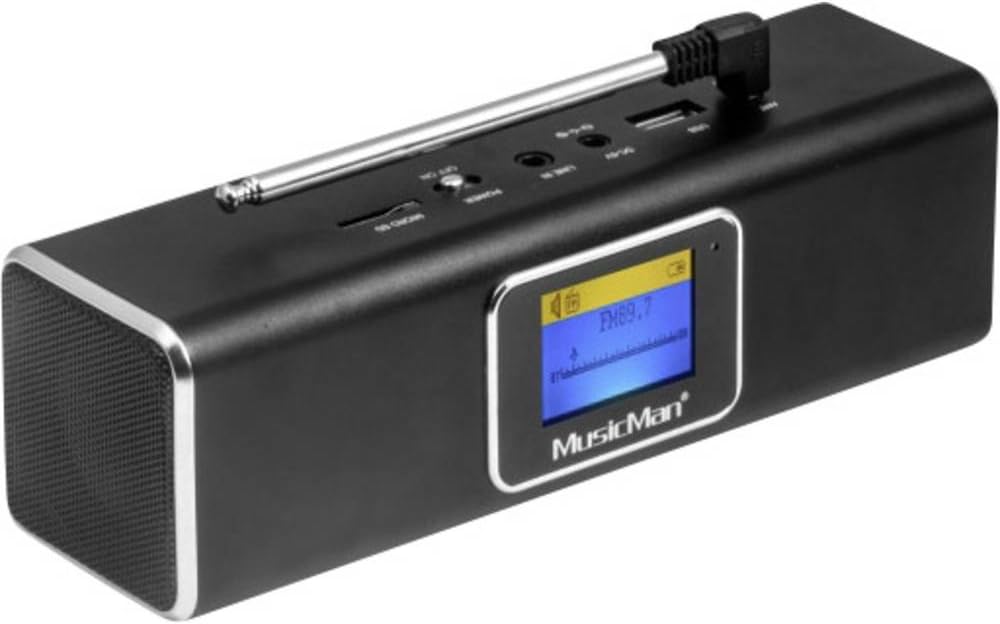 MusicMan 4663 DAB Bluetooth Soundstation BT-X29 mit intergriertem Akku und LCD Display (MP3 Player,