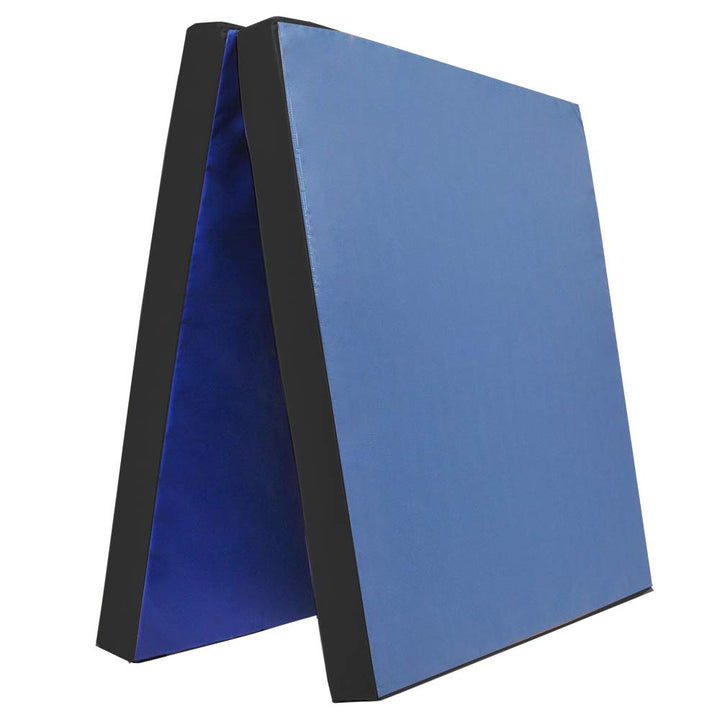 Grevinga® Turnmatte VB 80 | Blau, 200 x 200 cm, Turnen, Klappbar auf 100 x 100 cm Blau-Schwarz 200 x