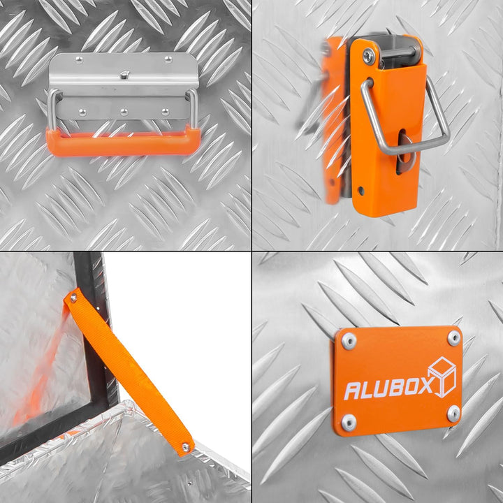 Alubox Werkzeugkiste Riffelblech ABX-RL75 Aluminium 1,5mm Werkzeugkiste leicht und robust 75 Liter 0