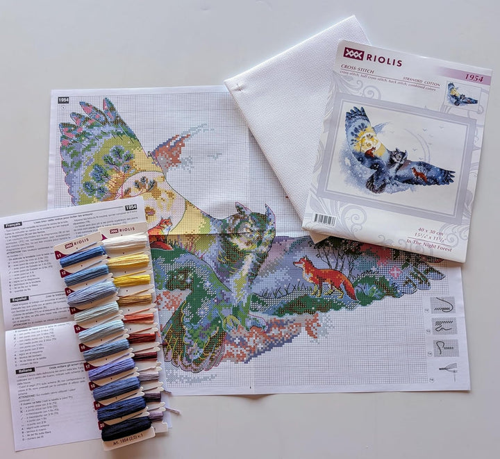 Riolis 1954 Kreuzstich Set Zählmuster, Baumwolle, mehrfarbig, 40x30cm