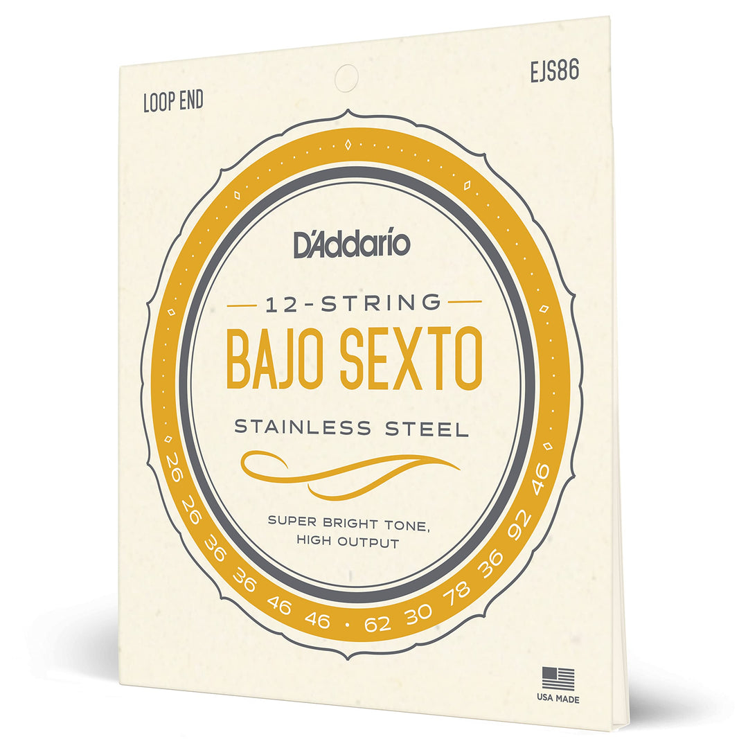D'Addario EJS86 Edelstahlsaiten für Bajo Sexto