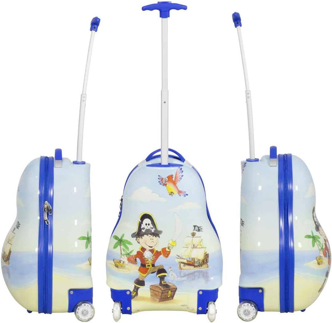 Reise Koffer Trolley für Kinder Mädchen Jungen mit Stabiler Hartschale aus Polycarbonat und tollem M