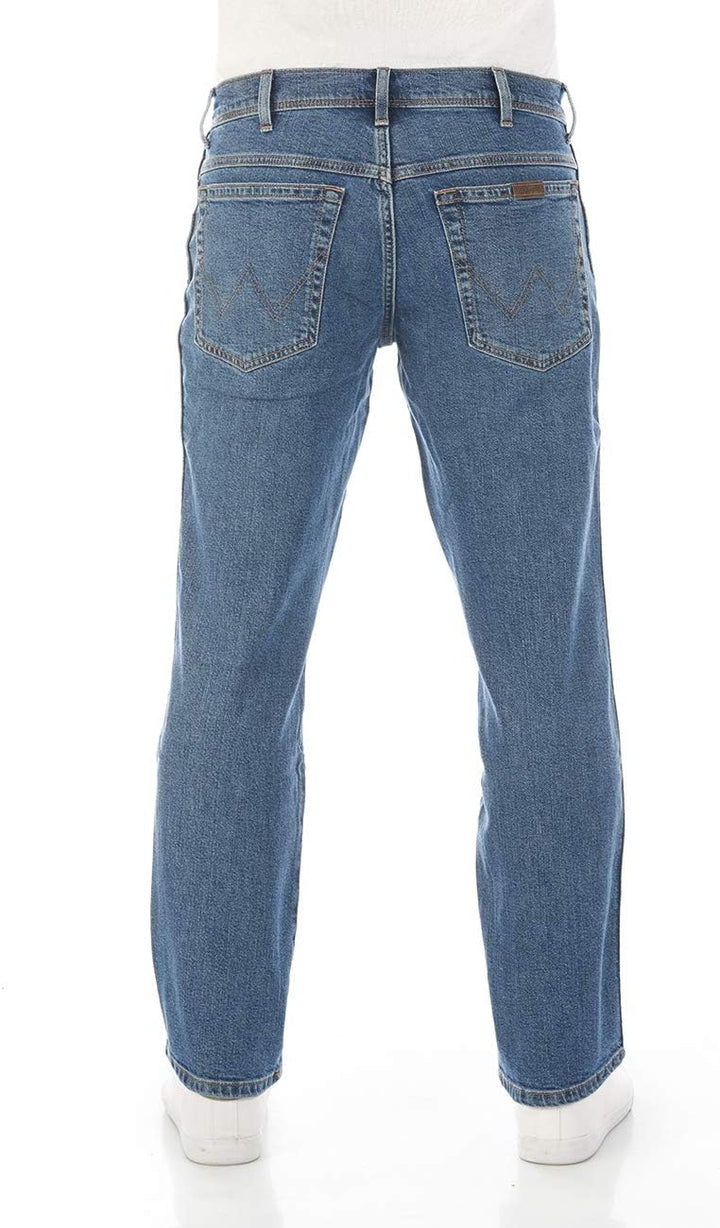 Wrangler Herren Jeans Regular - Mid Waist - Regular Fit - Schwarz W30-W44 30W / 30L Stonewash Blue,