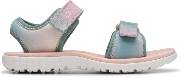 Clarks Premium Surfing Tide K Flache Sandalen für Jungen 24 EU Pastel, 24 EU Pastel