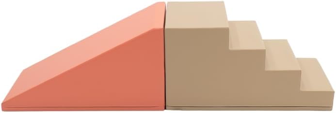 IGLU Rutsche Set XXL Softbausteine Schaumstoffbausteine Riesenbausteine (Pastel Autumn), Pastel Autu