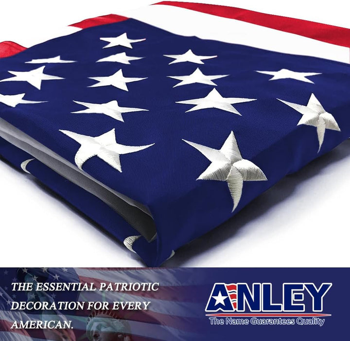 Anley EverStrong Series Amerikanische US-Flagge 6x10 Fuss, strapazierfähiges Nylon – bestickte Stern