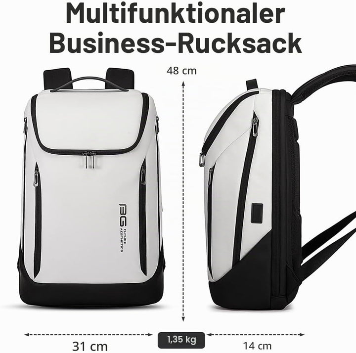 BANGE Business-Smart-Rucksack, wasserdicht, 39,6 cm (15,6 Zoll), Laptop-Rucksack mit USB-Ladeanschlu