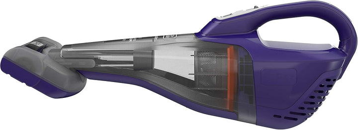 Black+Decker Handsauger Akku Dustbuster 12V/1,5 Ah, mit Turbo-Tierhaarbürste, breiter Saugöffnung, 2