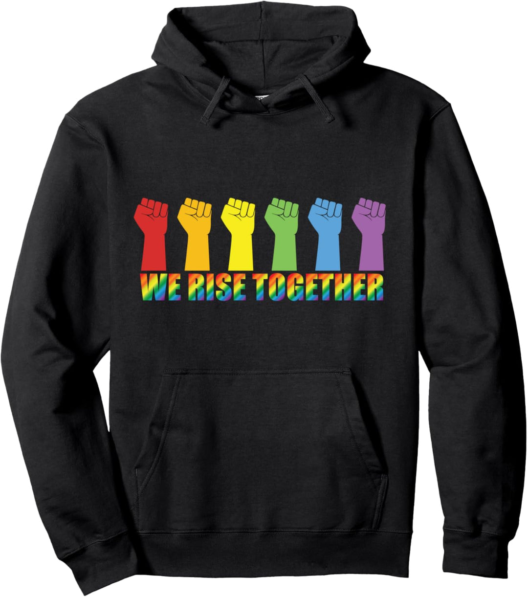 We rise together Black Lives Matter BLM CSD LGBT Pullover Hoodie