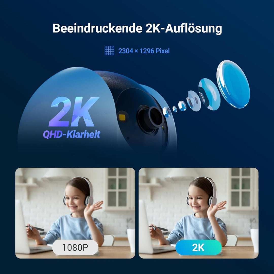 EZVIZ C6N G1 2K 360° Überwachungskamera für den Innenbereich, WiFi Kamera Indoor 3MP, Personenerkenn
