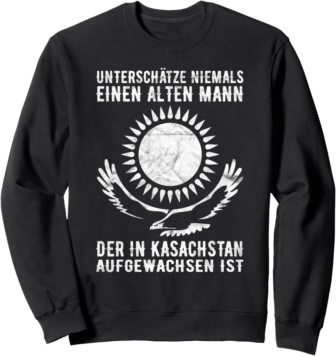 Kasachstan Kasache Aussiedler Spätaussiedler Alter Mann Sweatshirt