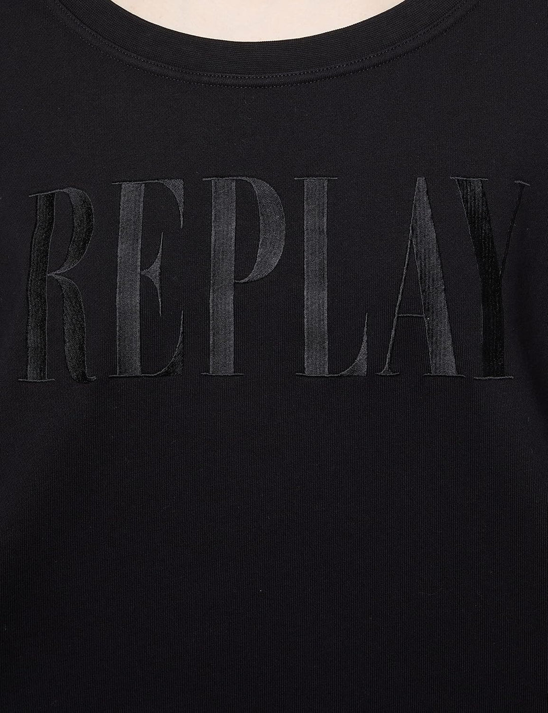 Replay Damen Sweatshirt aus 100% Baumwolle S Black 098, S Black 098