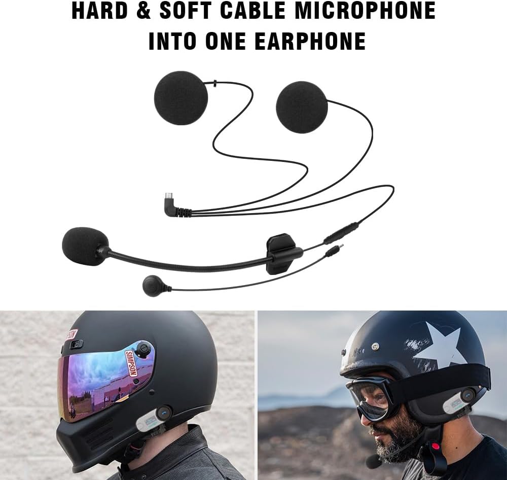 FreedConn 5pin Mikrofone und Kopfhörer Aktualisierung TCOM-SC und TCOM-VB Motorrad Headset 5-pin- Mi