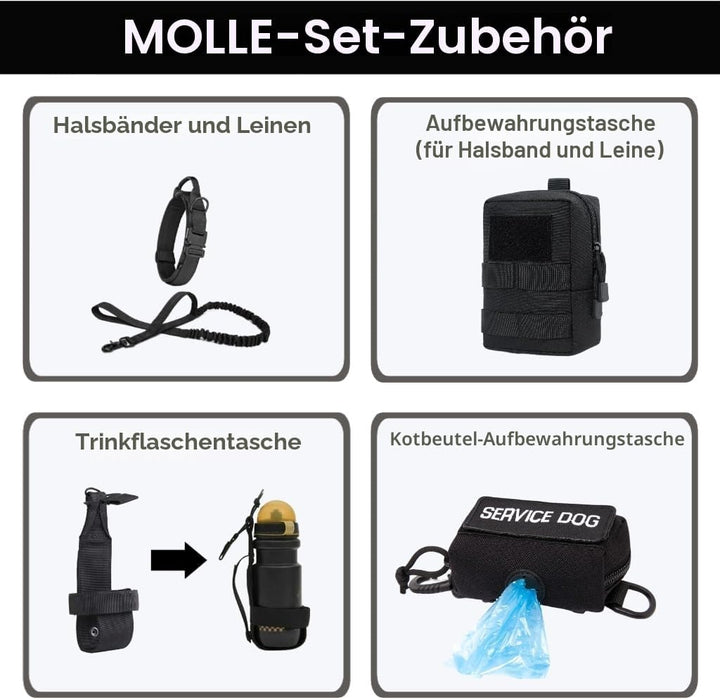 Hundegeschirr für grosse Hunde, Deutscher Schäferhund, Malinois, Trainingsweste, Hundegeschirr und L