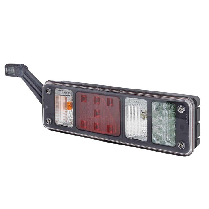 HELLA - Heckleuchte - Hybrid - 24V - Anbau/geschraubt - Lichtscheibenfarbe: glasklar - Stecker: Easy
