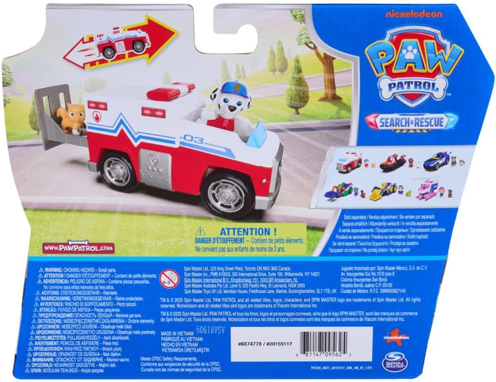 PAW PATROL - Search &amp; Rescue: Marshalls Rettungsfahrzeug, Fahrzeug mit Rückziehmotor, ca. 15cm, inkl