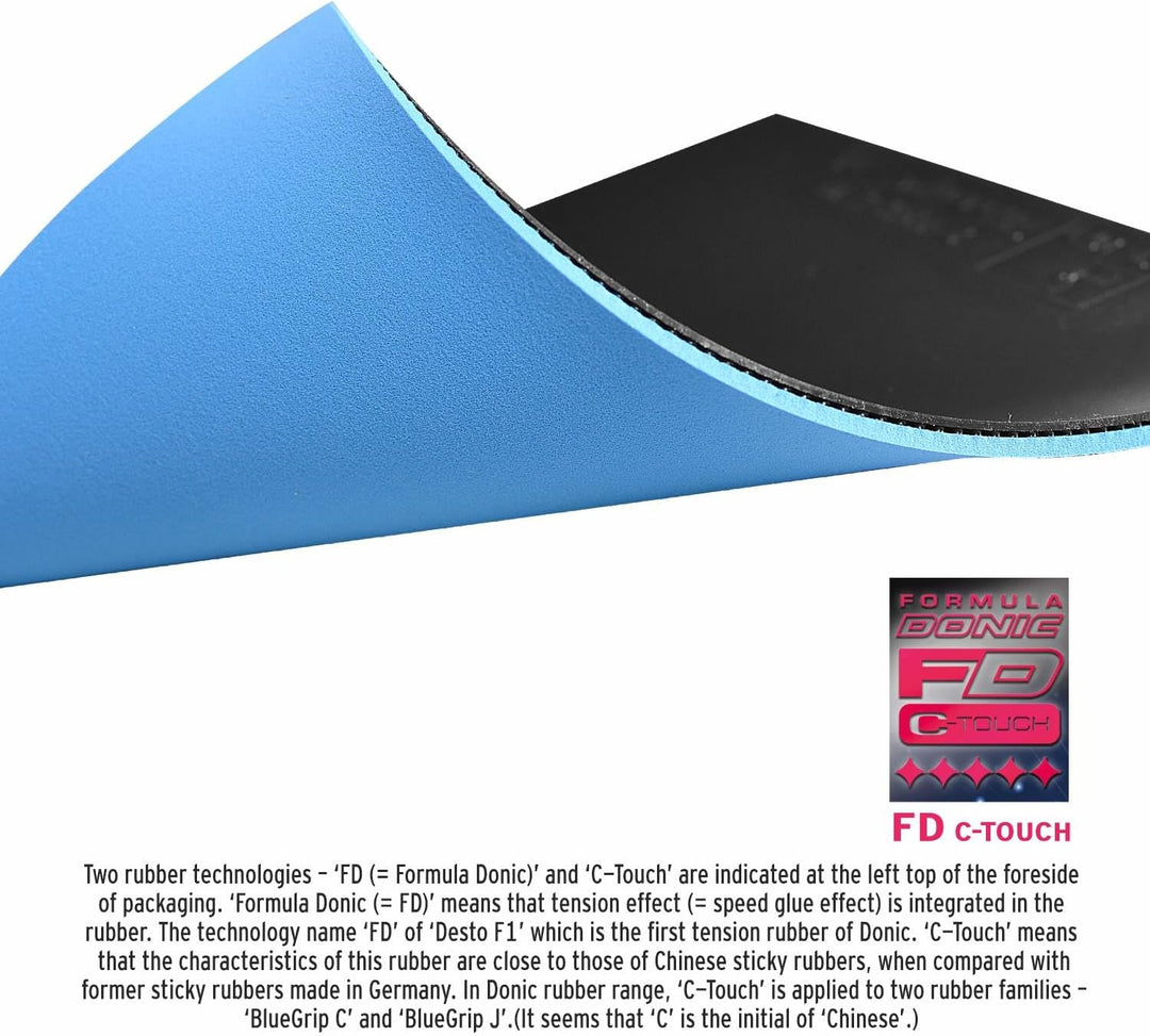 Donic Belag BlueGrip J3 Max Schwarz, Max Schwarz