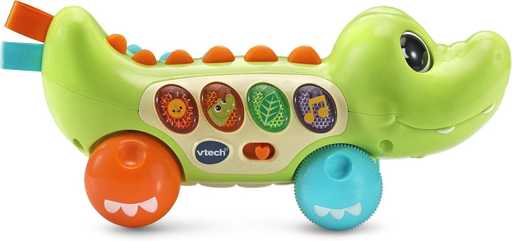 Vtech Baby - Babys Lernspass-Krokodil – Interaktives Babyspielzeug mit Musik, Sätzen und Geräuschen