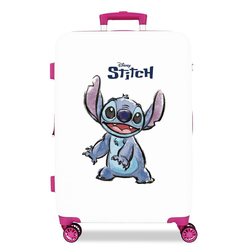 Disney Stitch Naughty Make a Face Blauer Kinderkoffer 50x38x20 cm Starres ABS Seitliches Zahlenschlo