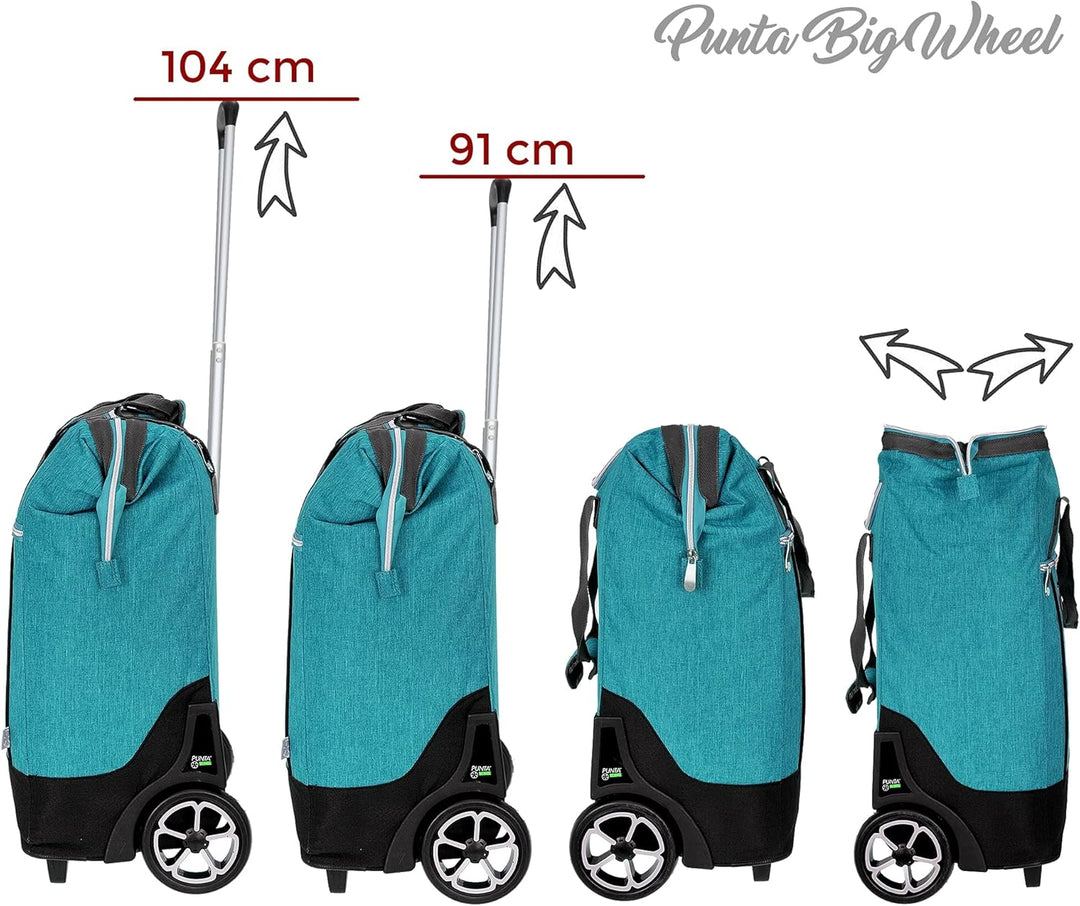 Punta Big Wheel Einkaufsroller Einkaufswagen Shopping Trolley Einkaufstrolley Trolly 10303 + Thermot