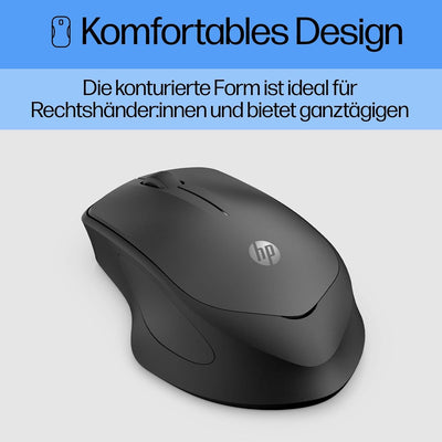 HP 280 Silent Wireless Maus (besonders leises Klicken, lange Akkulaufzeit, Wireless Dongle) schwarz