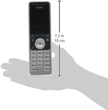 Yealink W56H IP-DECT-Mobilteil Handset Telefon mit Farbdisplay (2,4 Zoll TFT-Farbbildschirm), Basiss