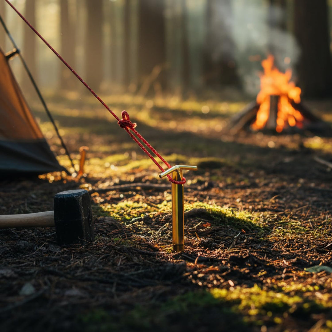 com-four® 8X Zelt-Heringe aus Stahl - Lange und robuste Erdnägel mit T-Profil für Camping und Outdoo